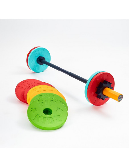 Fit Kidz Barbell & Bumper Plate Set